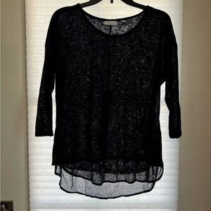 Women's Dark Blue Sheer Top